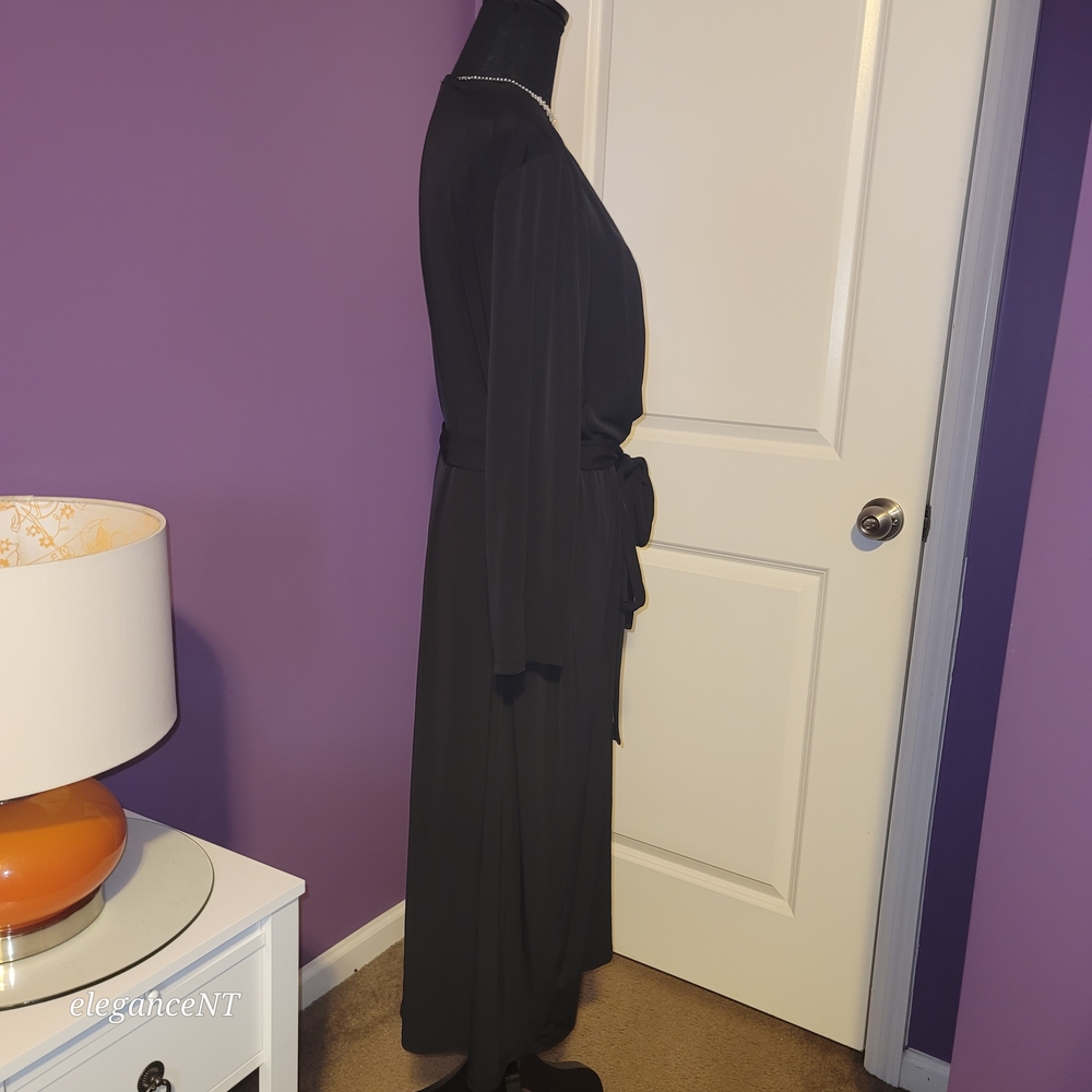 Lane Bryant Classic Black Long Sleeve Dress Sz: 14/16 - Picture 4 of 9